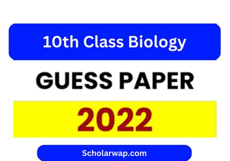 Download Biology Guess Paper For 10th Class Punjab Board 2023