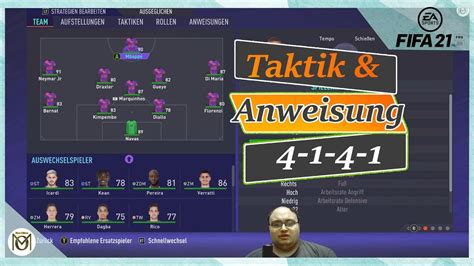 Taktik Anweisung 4 1 4 1 FIFA 21 Taktik YouTube