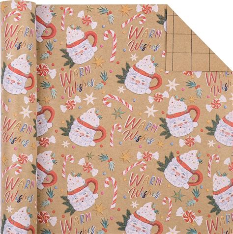 Amazon WRAPAHOLIC Kraft Christmas Wrapping Paper Mini Roll 17