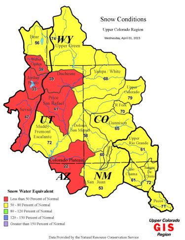 Colorado River snowpack faring better than Sierra's, but not by much | 89.3 KPCC