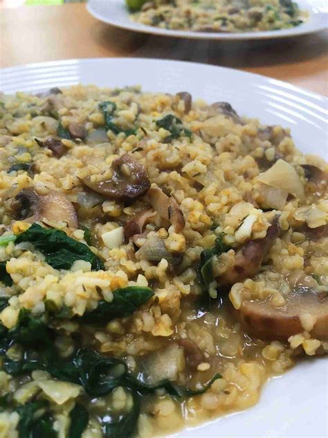 Mushroom And Spinach Buckwheat Risotto Recipe Nourish Your Glow