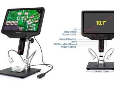 The Andonstar AD249S M Is A Digital Microscope With A 10 Inch Display