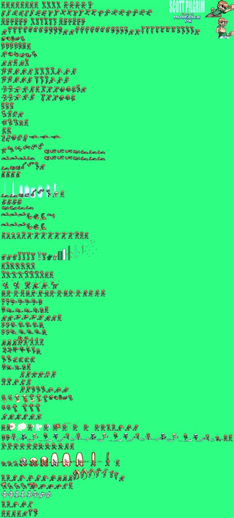 The Spriters Resource Full Sheet View Scott Pilgrim Vs The World