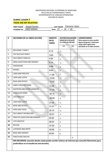 Lesson 7 GUIA TOMA DE Notas UNIVERSIDAD NACIONAL AUTÓNOMA DE