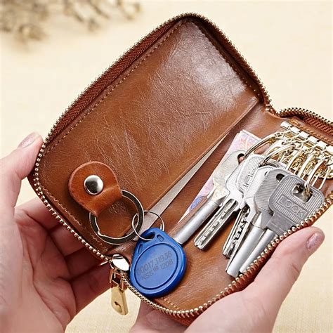 New Key Wallets Genuine Leather Men And Women Car Key Bag Multi Function