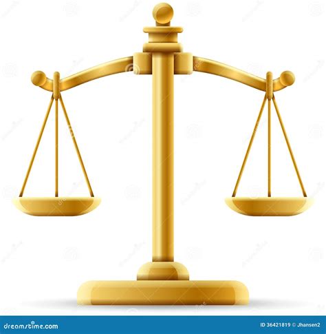 Balanced Scale Of Justice Stock Vector Illustration Of Balance 36421819