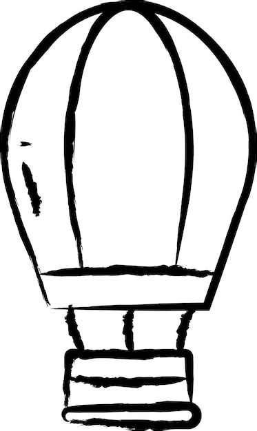 Premium Vector Hot Air Balloon Hand Drawn Vector Illustration