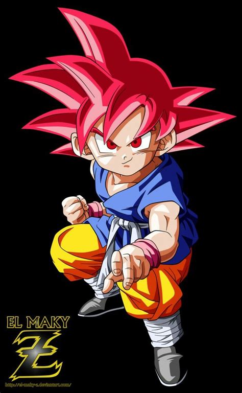 Kid Goku Gt Super Saiyan God By El Maky Z On Deviantart Anime Dragon