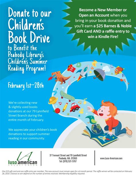 Childrens Book Drive Hosted By Luso Credit Union Peabody Ma Patch