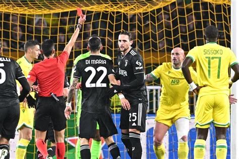 VIDÉO FC Nantes Juventus Turin le carton rouge sévère reçu par