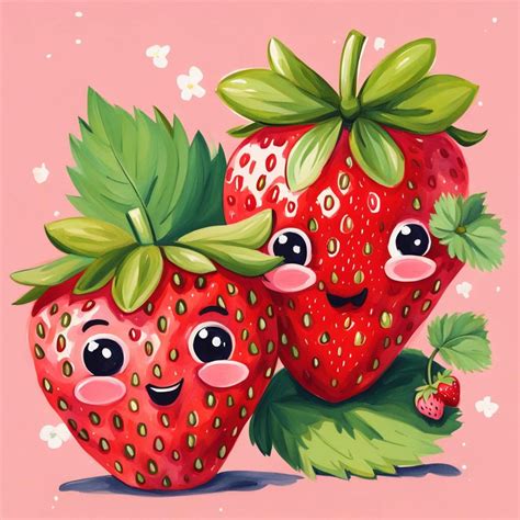 Chibi Strawberries Ai Generated Artwork Nightcafe Creator