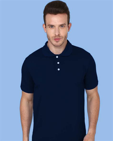 Navy Blue Collar T Shirt Tranet Biologia Ufrj Br