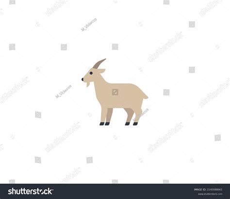 Goat Vector Isolated Icon Goat Emoji Stock Vector (Royalty Free ...