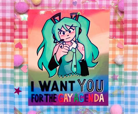 Mini Gay Miku Print By In Mini Print Etsy
