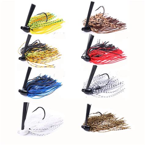 Piece Bass Jig Fishing Lure G Silicone Skirt Jig Beard Fishing