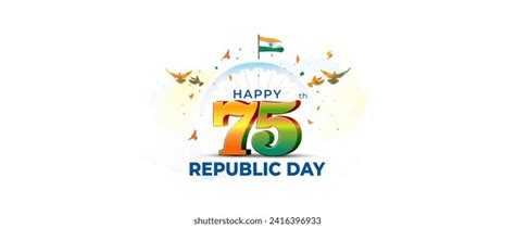 Happy Republic Day India Concept Happy Stock Vector Royalty Free