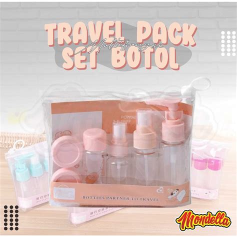 Jual Travle Pack Set Botol Mini Kosmetik Lengkap Bottle Travel Kit