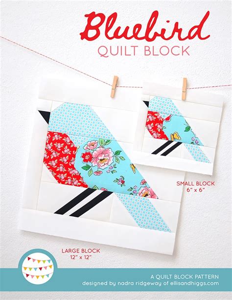 New Pattern Bird Quilt Block Ellis Higgs