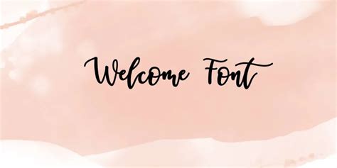 Welcome Font Free Download