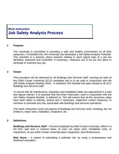 Job Safety Analysis 13 Examples Format Pdf Examples