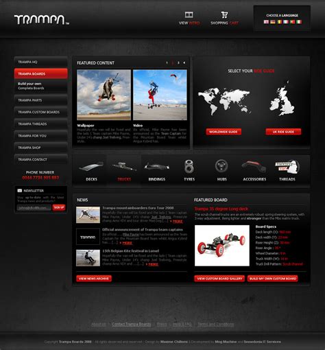 Trampa boards Webdesign by Barbroute