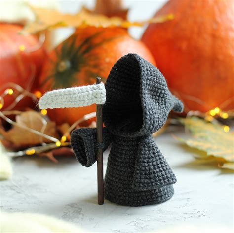 Grim Reaper Crochet Pattern Halloween Amigurumi Diy Hall Inspire