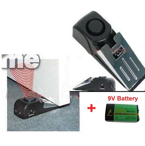 With 9v Battery Door Stop Alarm Door Resistance Alarm Sirenstopper