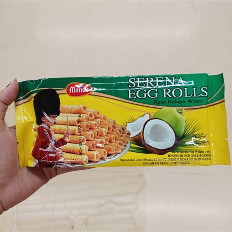 Jual Monde Serena Egg Rolls Rasa Kelapa Wijen 60gr KUE KELAPA EGG