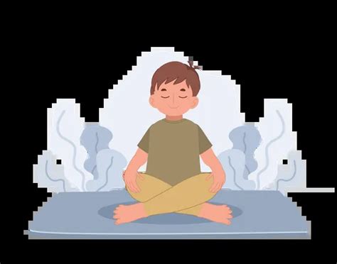Boy Meditating In Lotus Pose Illustration Free Download Gym And Fitness