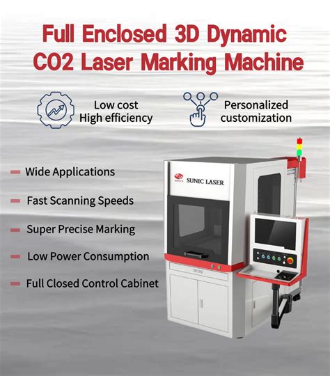 Sunic Easy To Operate Enclosed Co2 Laser Marking Machine For Paper