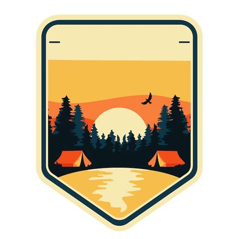 Dise O Del Logotipo Del Campamento Vector Premium