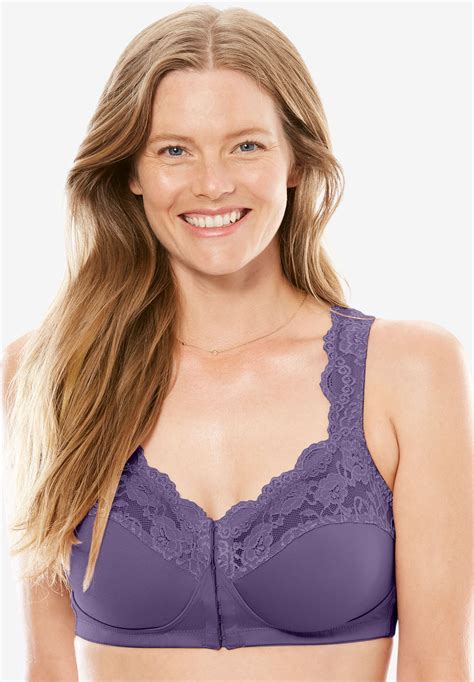 Front Hook Wireless Gel Strap Bra By Comfort Choice® Plus Size Bras