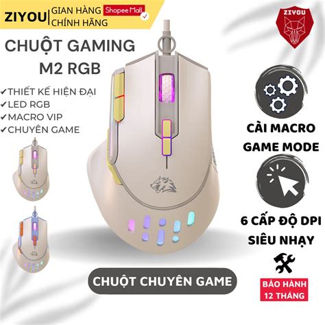 chuot  tinh game thu chuyen game ziyou  led rgb  dpi cai