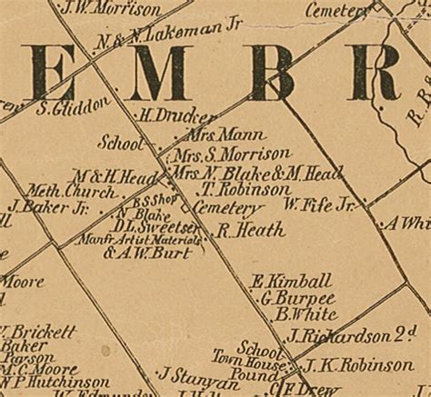 Merrimack County New Hampshire 1858 Old Wall Map Reprint - Etsy