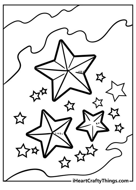 Free Star Coloring Book Pages