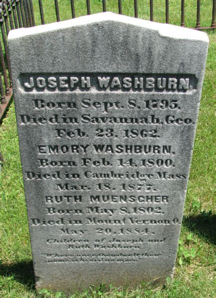 Joseph Washburn M Morial Find A Grave