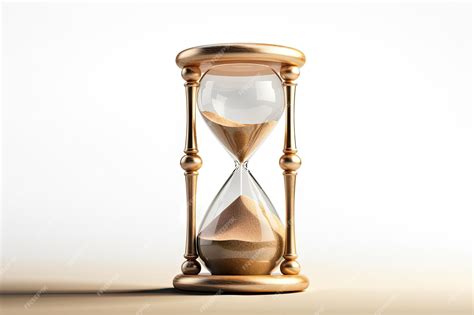 Premium Ai Image An Hourglass On White Background Illustrating Time