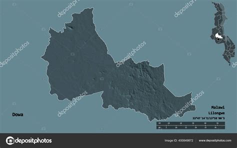 Shape Dowa District Malawi Its Capital Isolated Solid Background