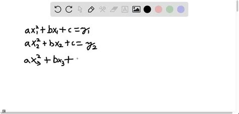 SOLVED The Curve Y A X 2 B X C Shown In The Accompanying Figure Passes