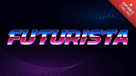 Futurista Retro Future 80s Text Effect Generator