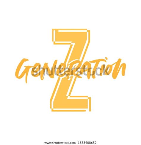 Gen Z Generation Z Vector Text เวกเตอร์สต็อก ปลอดค่าลิขสิทธิ์