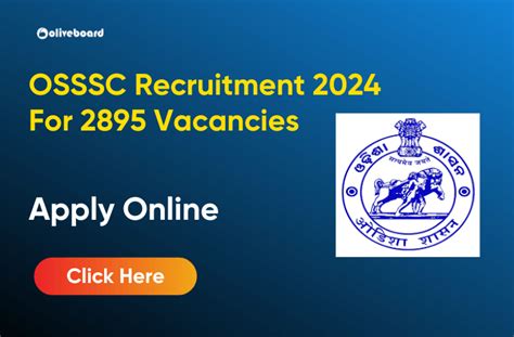 Osssc Recruitment 2024 For 2895 Vacancies Apply Online