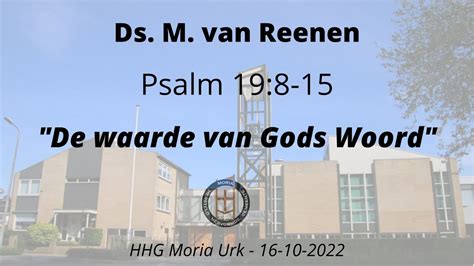 Hhg Moria Uur Ds M Van Reenen Psalm