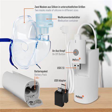 Pulox In Vapo Portabler Vernebler Nebulizer Inhalationsger T Mit