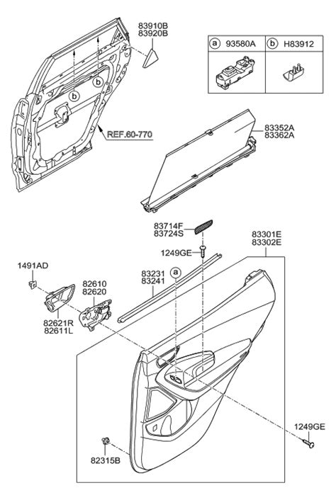 W Genuine Hyundai Power Window Sub Switch Assembly