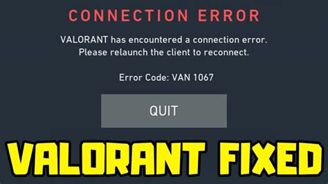 Cara Mengatasi Fix Error Van 1067 Valorant Panduan Lengkap