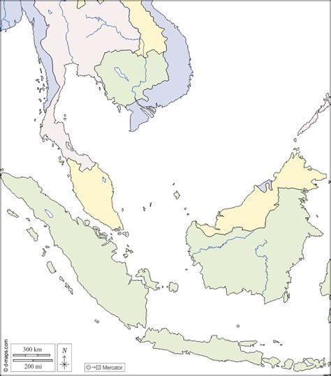 Southeast Asia Map Outline