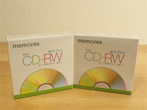 Memorex Mini Cd Rw Two Pack Pk Paq New Sealed Imation Ebay