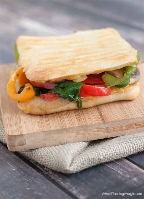 Simple Sauteed Vegetable Panini