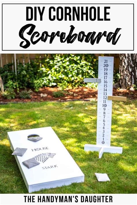 Easy DIY Cornhole Scoreboard with Free Plans - The Handyman's Daughter